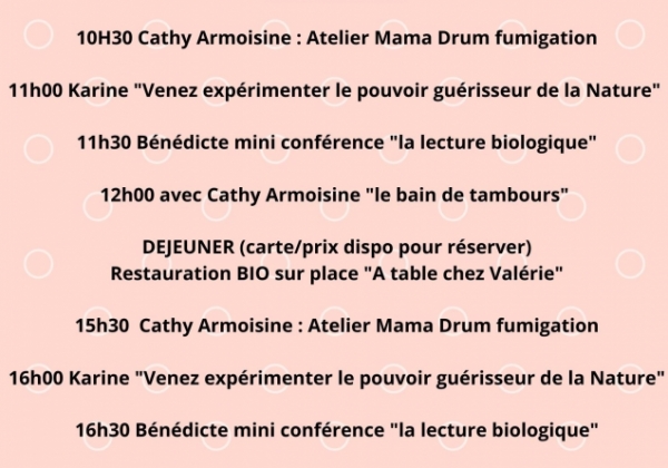 Journée Douceurs et Mieux être , dimanche 11 septembre 2022