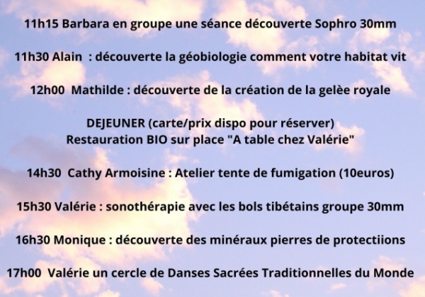 Journée Douceurs et Mieux être , dimanche 10 septembre 2023 à SAINT AY