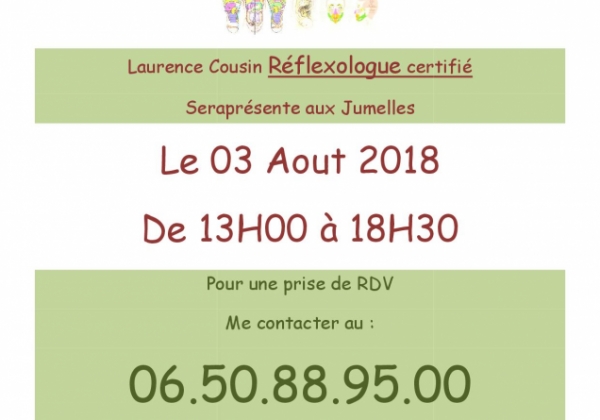 REFLEXOLOGIE soins rdv 03 aout 2018