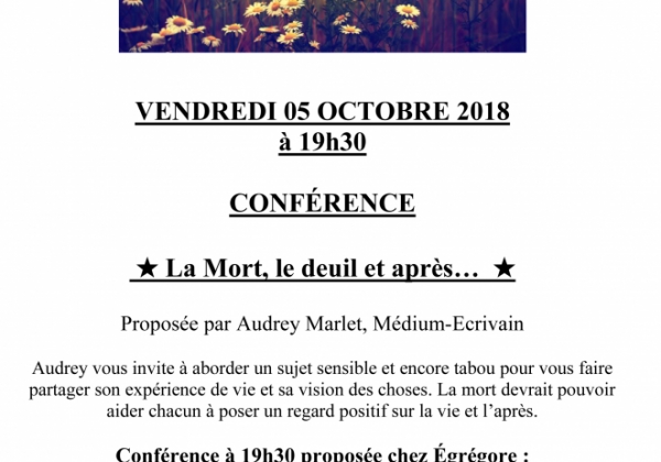 ATELIERS ET CONFERENCES OCTOBRE 2018